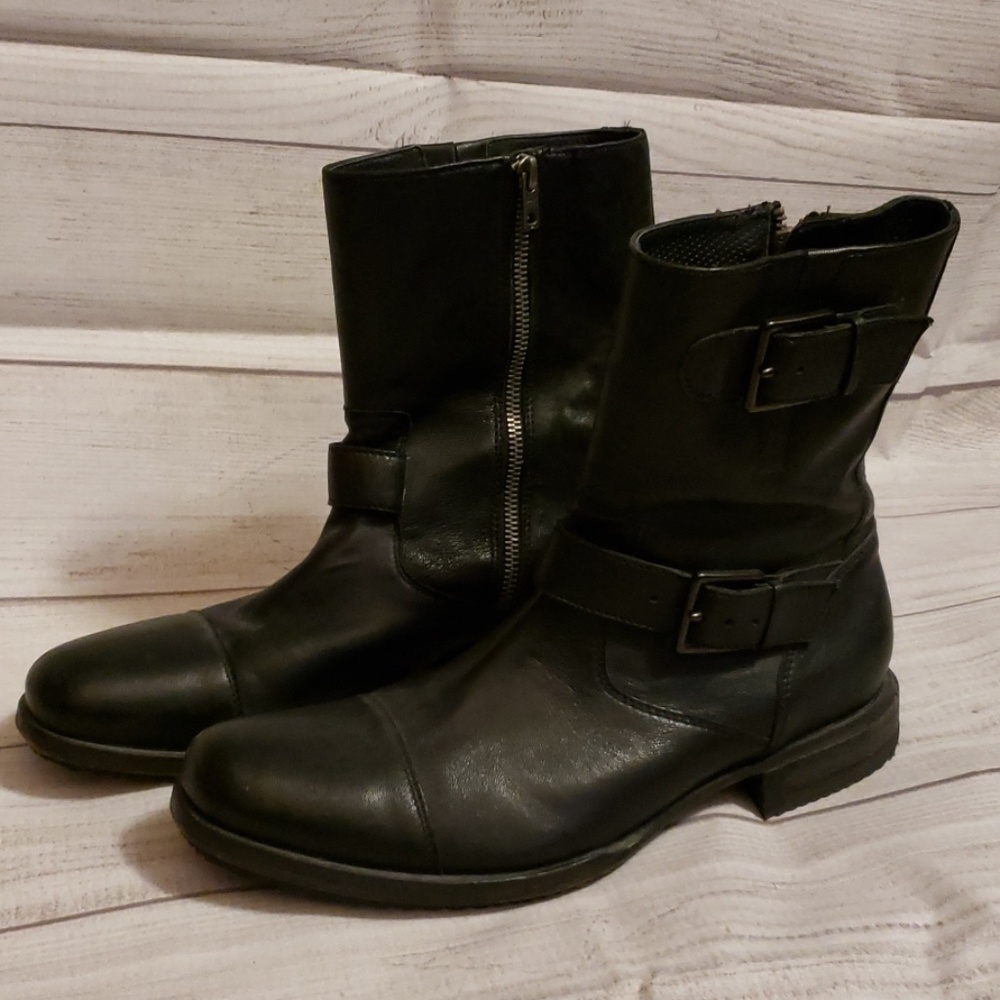 Mens COLE HAAN YORK BUCKLE BOOTS SIZE 9.5